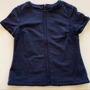 Banana Republic Navy Luxury Italian Flannel top